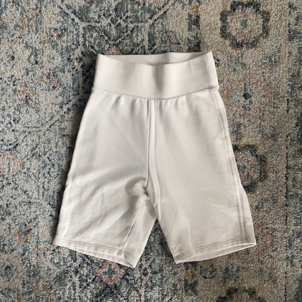 Frame Denim Cotton Biker Shorts